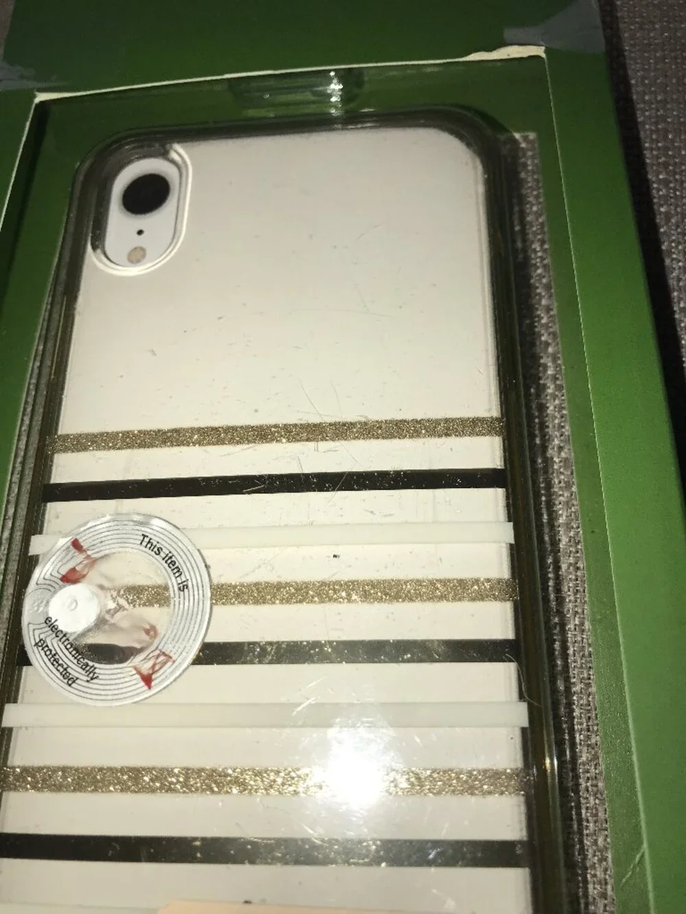 New Kate Spade Iphone XR Protective Phone Case - Striped
